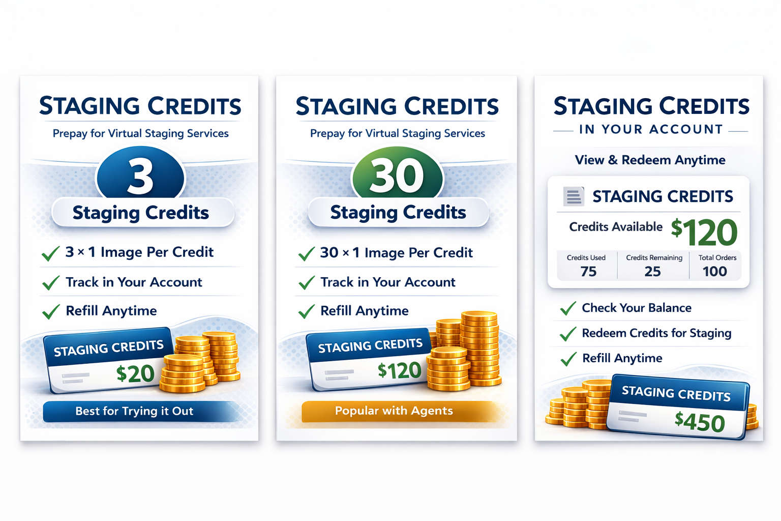 Staging Credits – Flexible Virtual Staging for Every Need Credit Packs -30