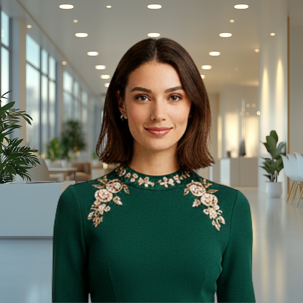 Virtual Photo Lab – Modern Office Background Online Headshot (2800 × 2800 Digital)